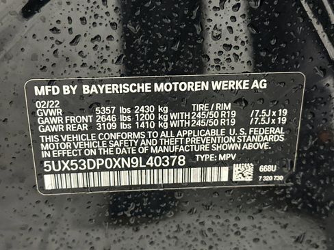 Certified 2022 BMW X3 xDrive30i image 20