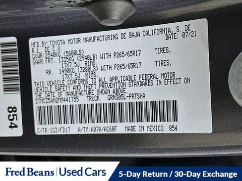 Used 2021 Toyota Tacoma TRD Sport w/ Technology Package image 33