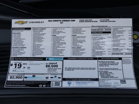 Used 2023 Chevrolet Corvette Stingray Premium Conv w/ Z51 Performance Package image 36