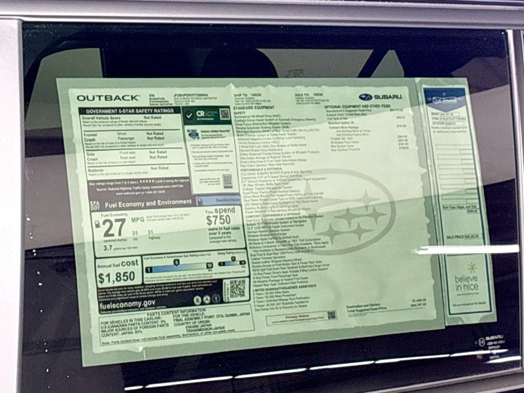 New 2026 Subaru Outback Limited AWD/4WD image 25