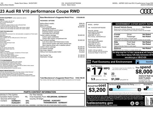 Used 2023 Audi R8 V10 performance RWD image 17