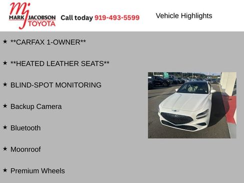 Used 2023 Genesis G70 2.0T w/ Sport Prestige Package RWD image 7