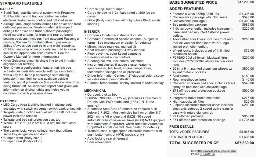 Certified 2021 Chevrolet Silverado 1500 RST AWD/4WD image 2