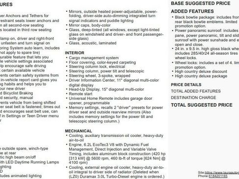 Certified 2025 Chevrolet Suburban High Country AWD/4WD image 2