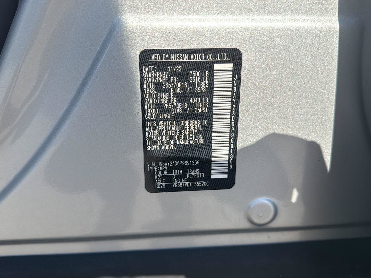 Used 2023 Nissan Armada SV w/ Cargo Package AWD/4WD image 42
