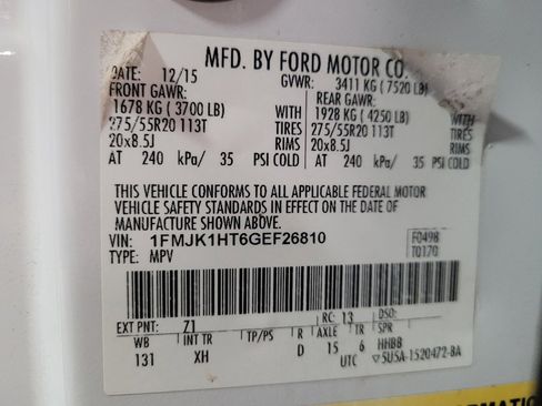 Used 2016 Ford Expedition EL XLT w/ Equipment Group 202A RWD image 33