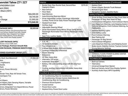 Used 2024 Chevrolet Tahoe Z71 w/ Luxury Package AWD/4WD image 37