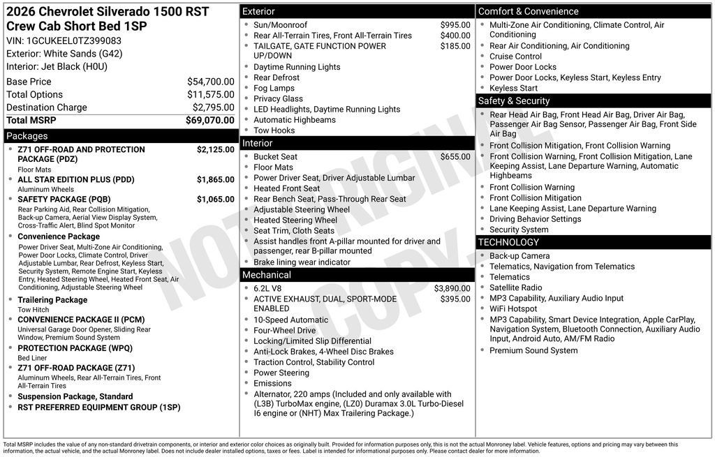 New 2026 Chevrolet Silverado 1500 RST AWD/4WD image 41