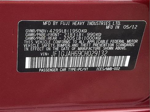 Used 2012 Subaru Impreza 2.0i Limited AWD/4WD image 22