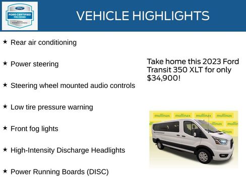 Certified 2023 Ford Transit 350 XLT image 36