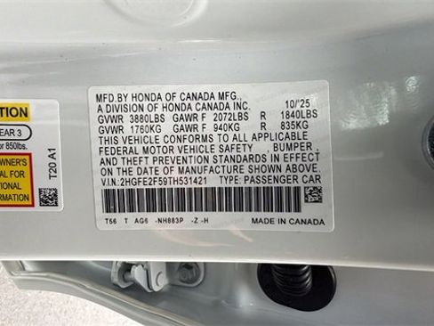 New 2026 Honda Civic Sport image 32