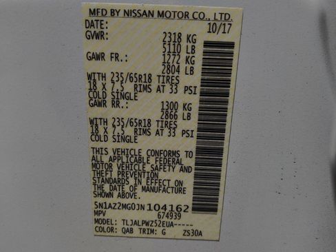 Used 2018 Nissan Murano S image 33