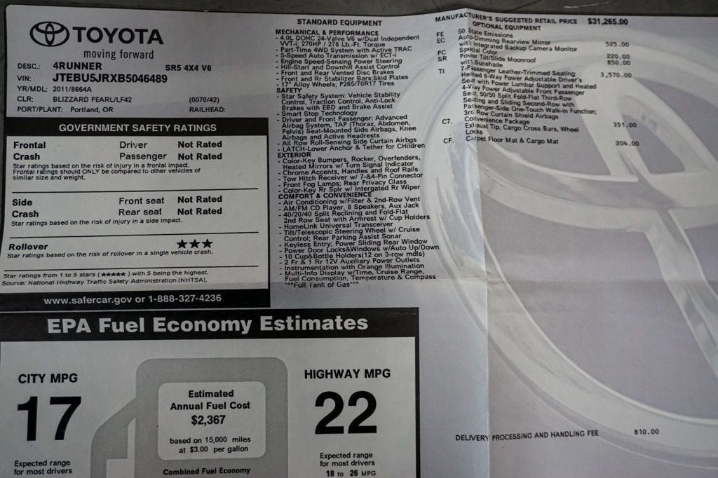 Used 2011 Toyota 4Runner SR5 w/ Convenience Pkg AWD/4WD image 66