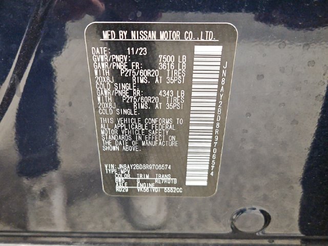 Used 2024 Nissan Armada SL w/ Cargo Package AWD/4WD image 39