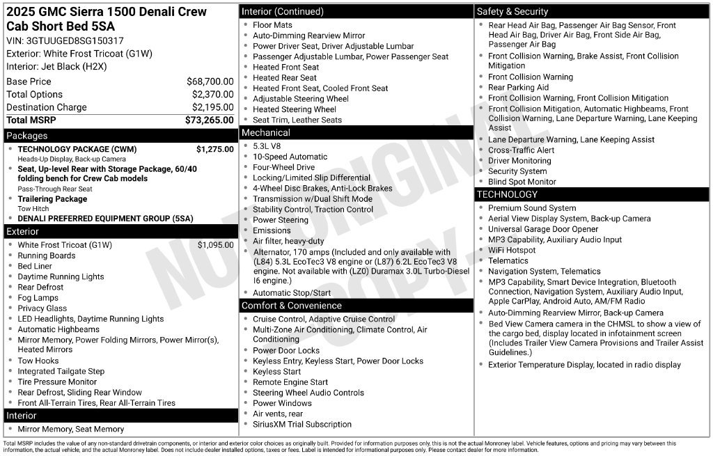 Certified 2025 GMC Sierra 1500 Denali w/ Technology Package AWD/4WD image 2