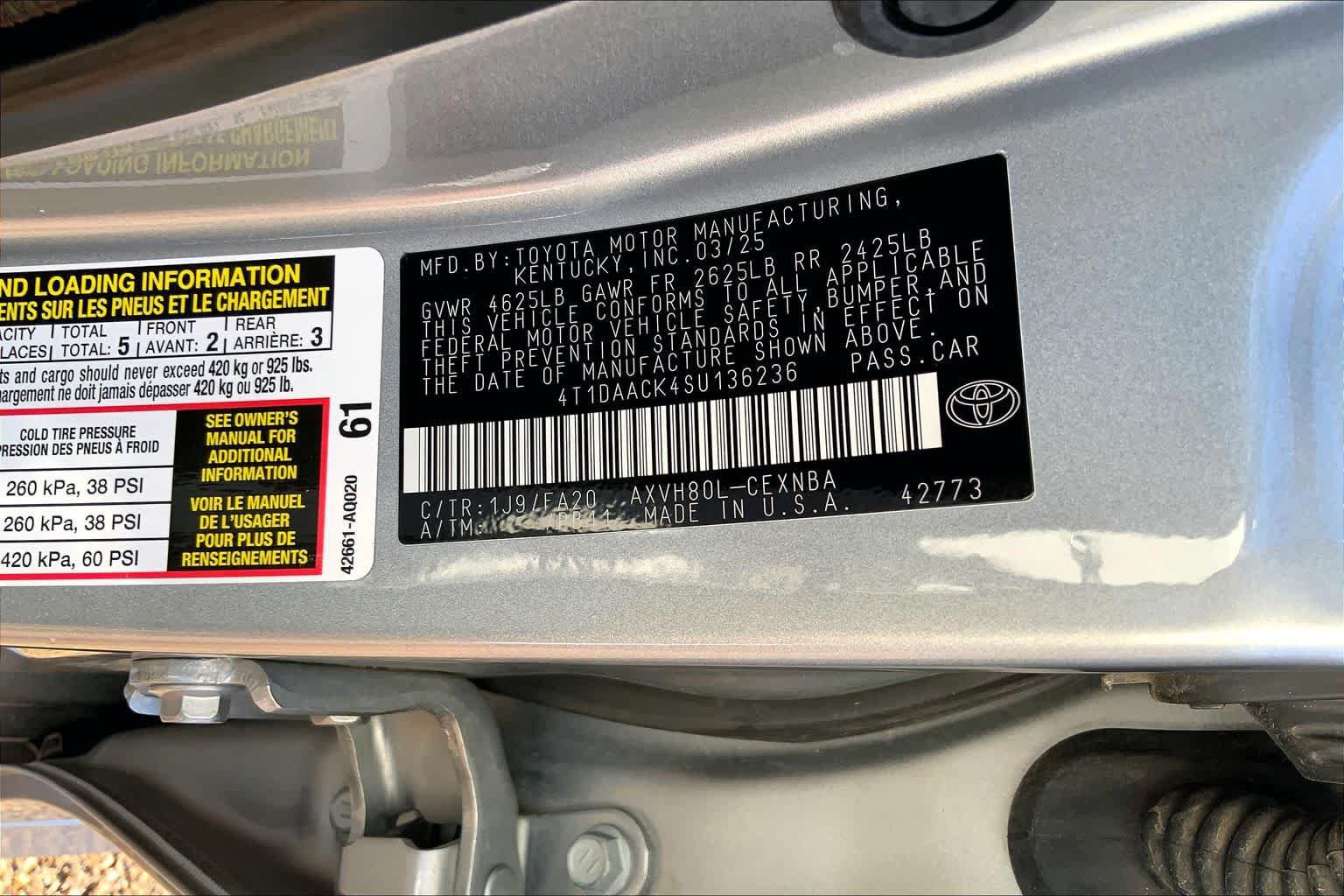 Used 2025 Toyota Camry LE FWD image 37