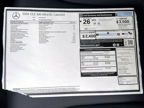 New 2026 Mercedes-Benz CLE 300 4MATIC Cabriolet image 19