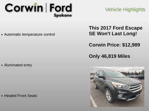 Used 2017 Ford Escape SE w/ SE Cold Weather Package image 12