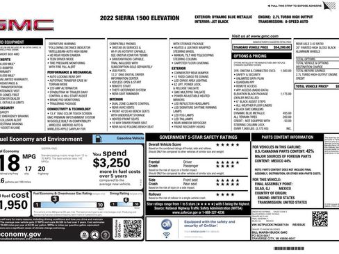 Used 2022 GMC Sierra 1500 Elevation w/ LPO, Elevation Black Package AWD/4WD image 4