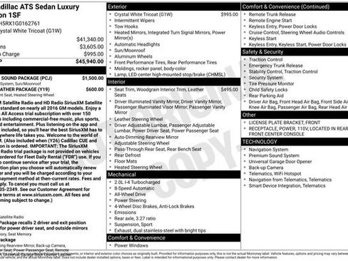 Used 2016 Cadillac ATS Luxury w/ Sun And Sound Package image 50