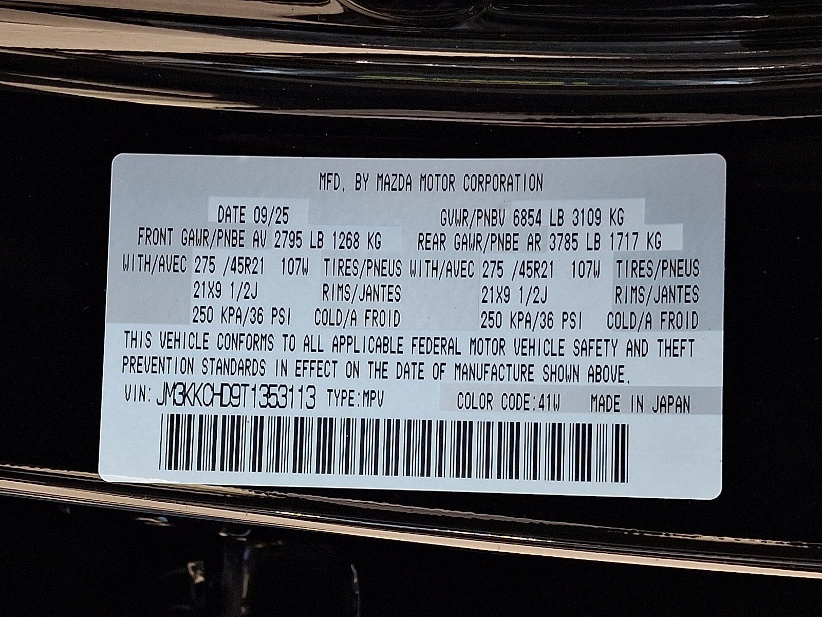 Used 2026 MAZDA CX-90 3.3 Turbo w/ Premium Sport Pkg AWD/4WD image 30