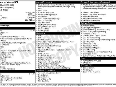 Used 2020 Hyundai Venue SEL image 33