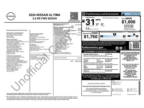 Used 2024 Nissan Altima 2.5 SR w/ SR Premium Package FWD image 3