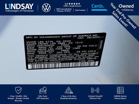 Certified 2024 Volkswagen Atlas Cross Sport SEL R-Line image 27