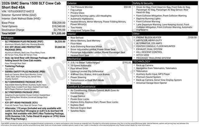 New 2026 GMC Sierra 1500 SLT w/ SLT Premium Plus Package AWD/4WD image 28