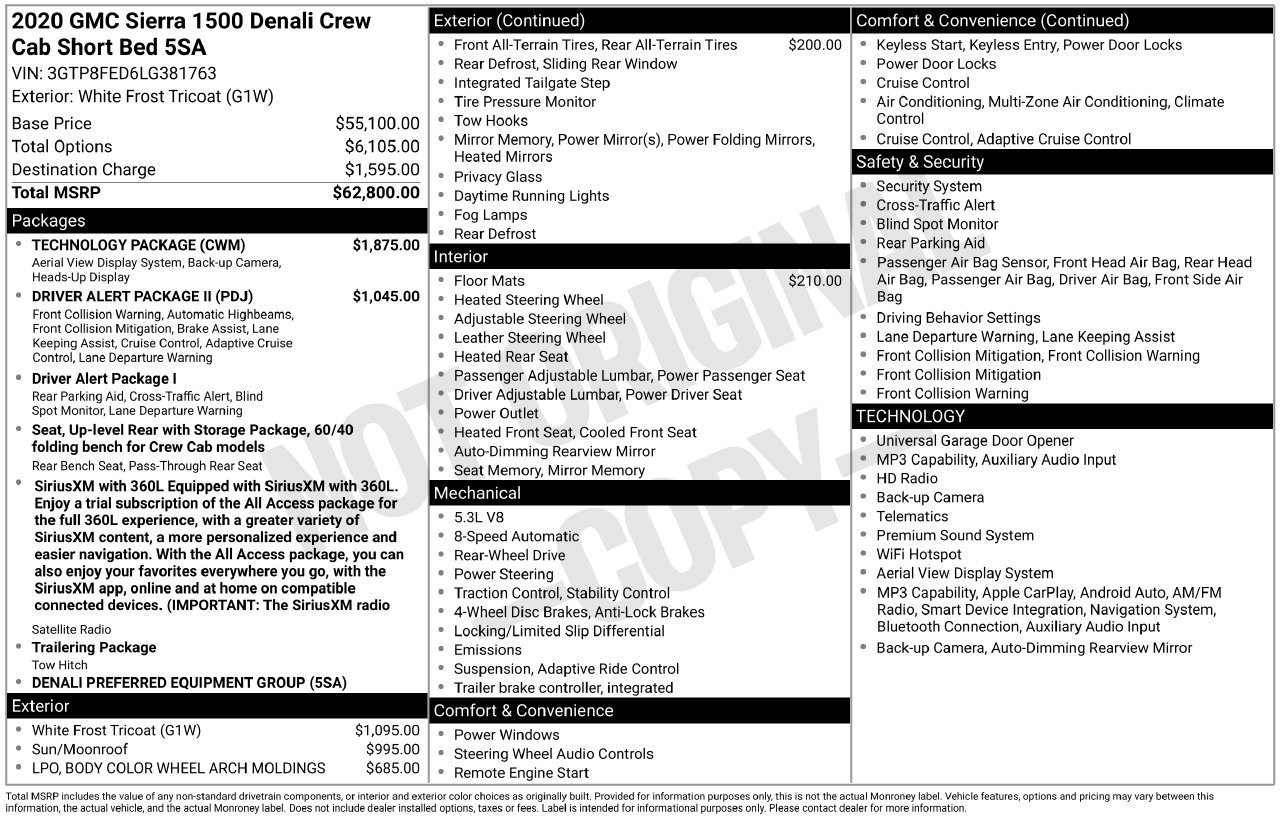 Used 2020 GMC Sierra 1500 Denali w/ Technology Package RWD image 30