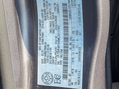 Used 2021 Ford Ranger Lariat w/ Equipment Group 501A High image 37