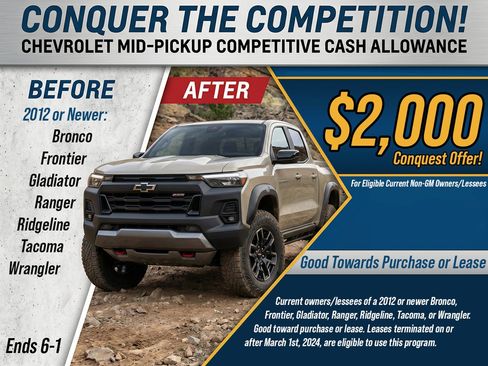 New 2026 Chevrolet Colorado W/T w/ WT Custom Package RWD image 3