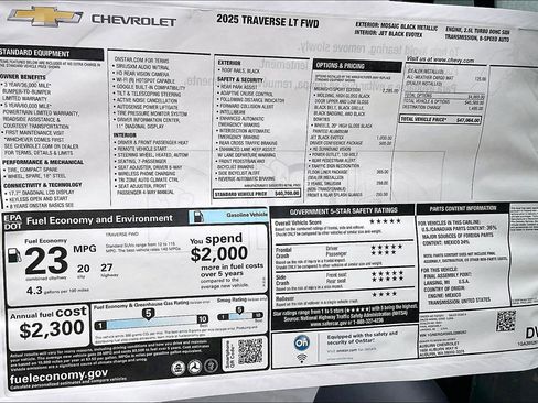 New 2025 Chevrolet Traverse LT w/ Midnight/Sport Edition image 14