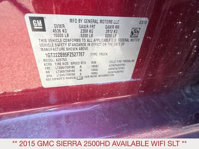 Used 2015 GMC Sierra 2500 SLT w/ Driver Alert Package AWD/4WD image 12
