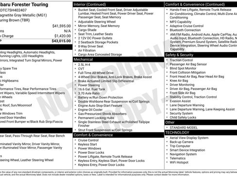 Certified 2025 Subaru Forester Touring image 46
