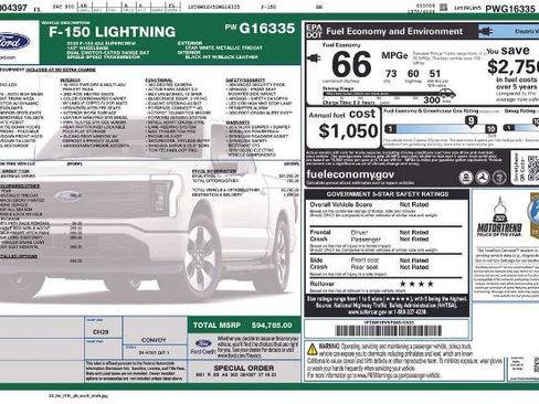 Certified 2023 Ford F150 Lightning Platinum AWD/4WD image 2