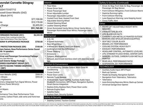 New 2026 Chevrolet Corvette Stingray w/ Z51 Performance Package image 3