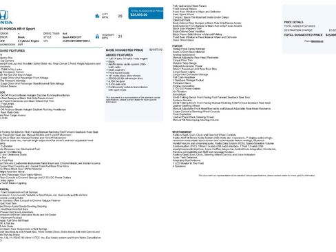 Used 2021 Honda HR-V Sport image 36