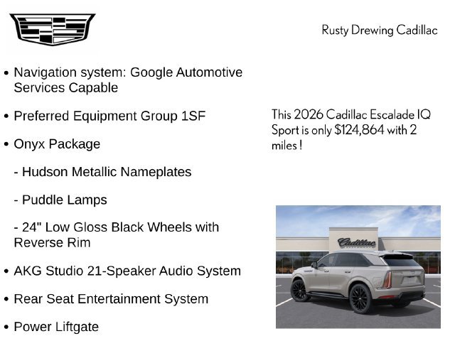 New 2026 Cadillac Escalade IQ Sport 1 w/ LPO, ONYX Package AWD/4WD image 4