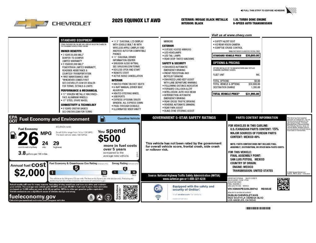 Used 2025 Chevrolet Equinox LT AWD/4WD image 2