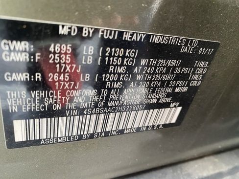 Used 2017 Subaru Outback 2.5i w/ Popular Package #2 image 7