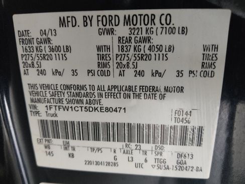 Used 2013 Ford F150 King Ranch w/ King Ranch Luxury Pkg RWD image 33