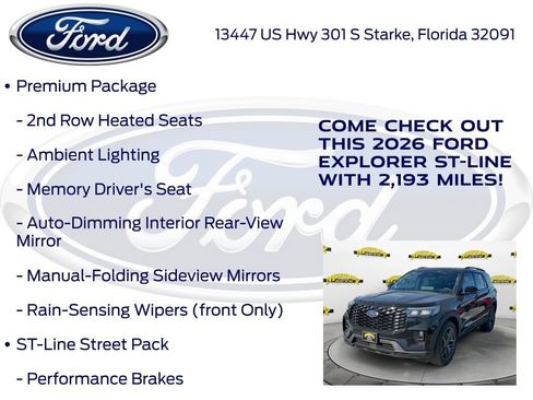 New 2026 Ford Explorer ST-Line w/ ST-Line Street Pack image 20