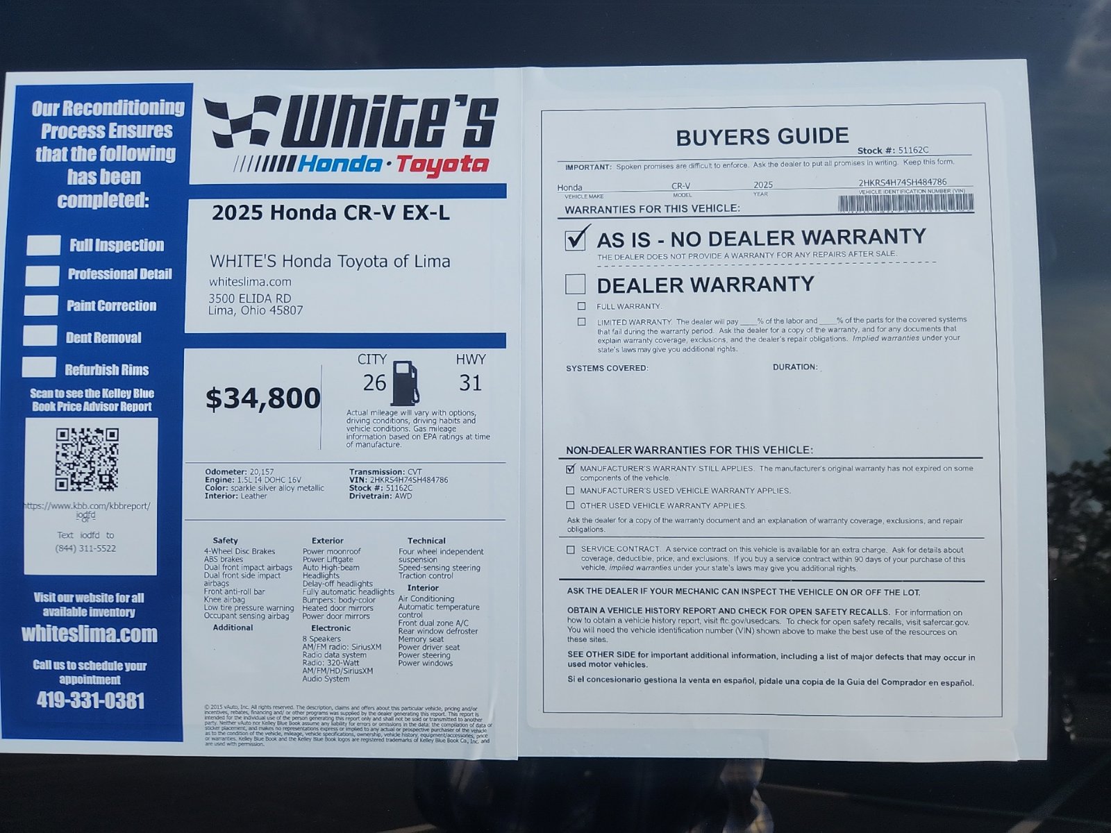 Used 2025 Honda CR-V EX-L image 13