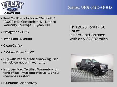 Used 2023 Ford F150 Lariat w/ Equipment Group 502A High AWD/4WD image 5