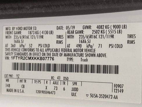 Used 2019 Ford Transit 250 148 Medium Roof w/ Interior Upgrade Package RWD image 32