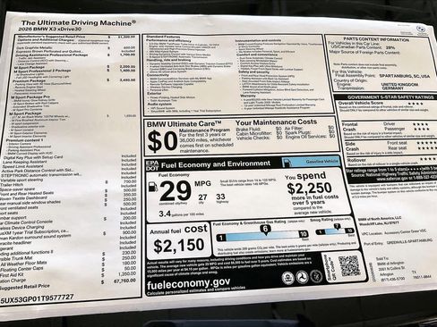 New 2026 BMW X3 xDrive30i w/ Premium Package AWD/4WD image 19