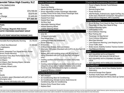 Used 2021 Chevrolet Tahoe High Country AWD/4WD image 1