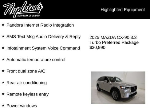 Used 2025 MAZDA CX-90 3.3 Turbo w/ Preferred Package AWD/4WD image 15