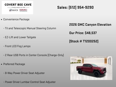 New 2026 GMC Canyon Elevation w/ Convenience Package AWD/4WD image 20